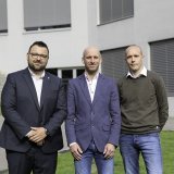 Trois candidats PLR à Saxon pour l'élection 2024 avec de gauche à droite : Evershed Jimmy, Veuthey Samuel, Galley Lionel